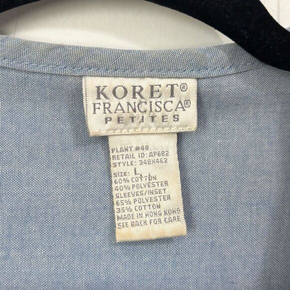 Vintage Koret patchwork Pinwheel T-Shirt Vest Large - Picture 4 of 6